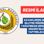 KAVAKLIDERE ORMAN İŞLETME MÜDÜRLÜĞÜ TARAFINDAN ORMAN YOLU ONARIM İŞLERİ YAPTIRILACAK